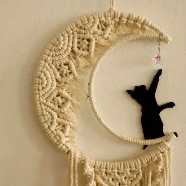 ATR-005-second Atrapasueños Cat Moon 30x90cm