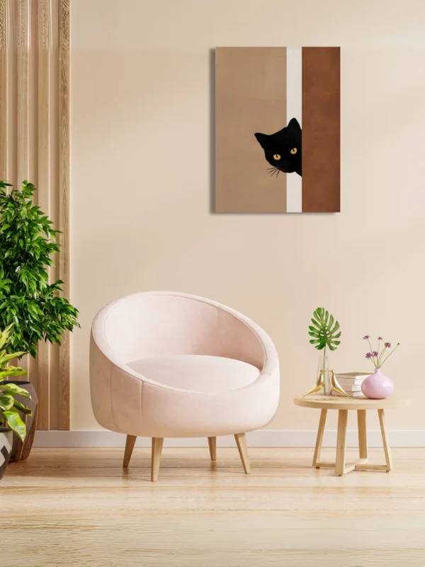 Cuadro "Gato curioso" 50x65 cm