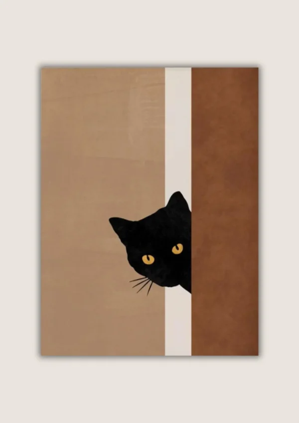 CUA-001-second Cuadro "Gato curioso" 50x65 cm