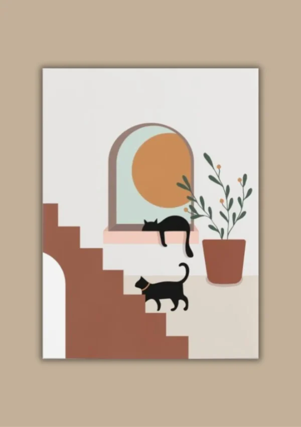 CUA-003-second Cuadro "Paws and Relax" 50x65 cm