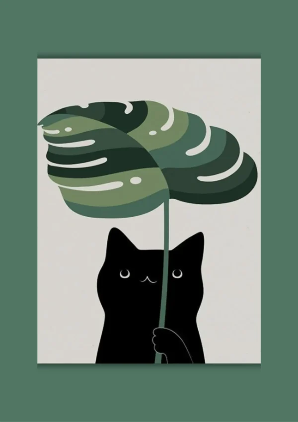 CUA-004-cover Cuadro "Gatito y Hojita" 50x65cm