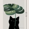 Cuadro "Gatito y Hojita" 50x65cm