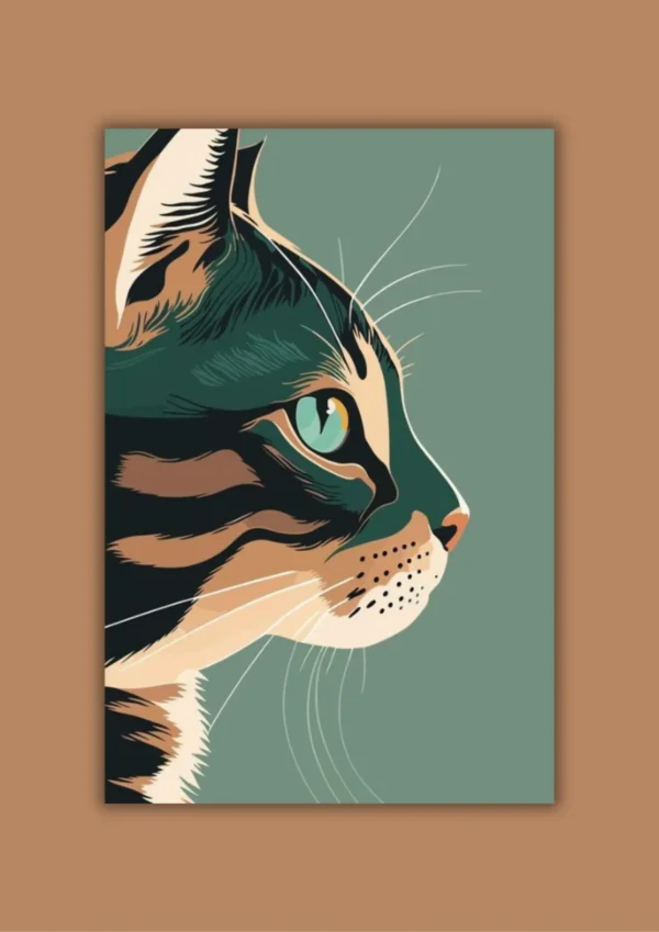 CUA-007-second Cuadro "Feline Royalty" 50x65cm