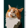 Cuadro "Starlit Whiskers" 50x65cm