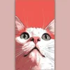 Cuadro "The Curious Cat" 40x65cm