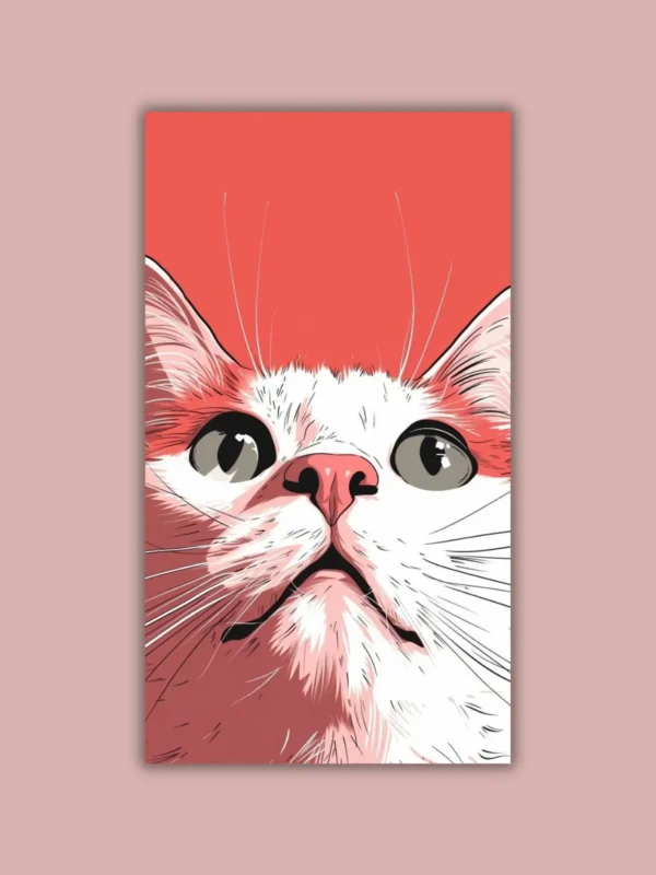 Cuadro "The Curious Cat" 40x65cm