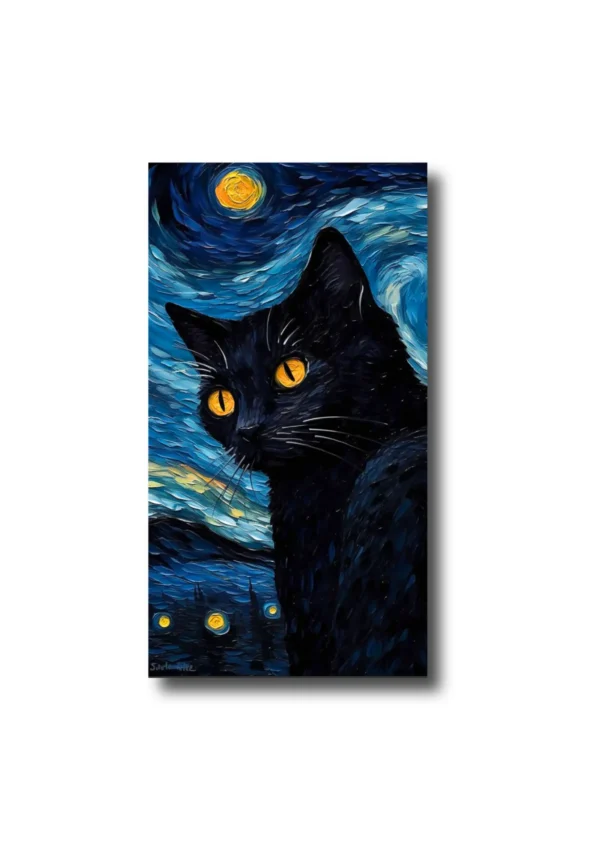 CUA-013 Cuadro "Meowcent van Gogh" 40x60 cm