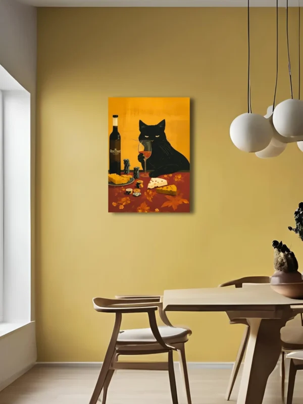 Cuadro "Le Chat Sommelier" 50x65cm