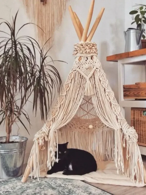 Teepee Cat Macramé 70x85cm