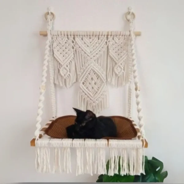 PET-006-second Bed Macramé Cat 40x65cm
