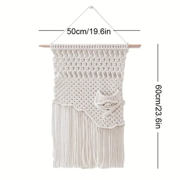TAP-006-final Tapiz Macramé con adorno floral 50x60cm