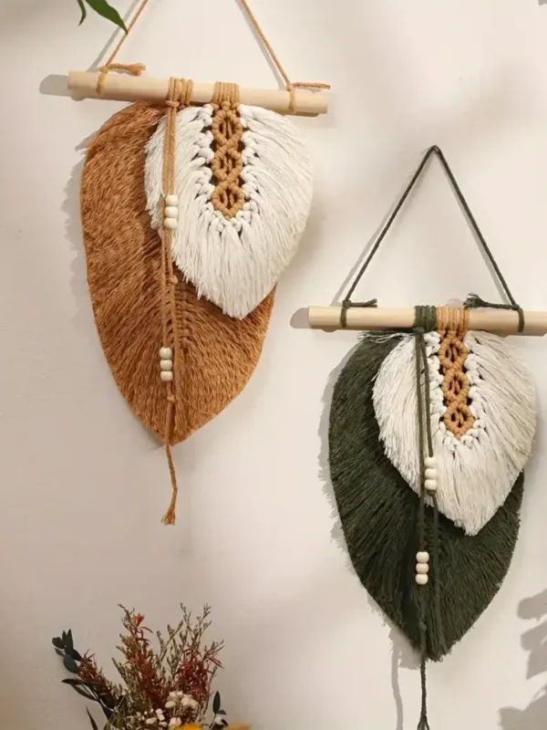 Mini Hojas Macramé Boho 20x40cm