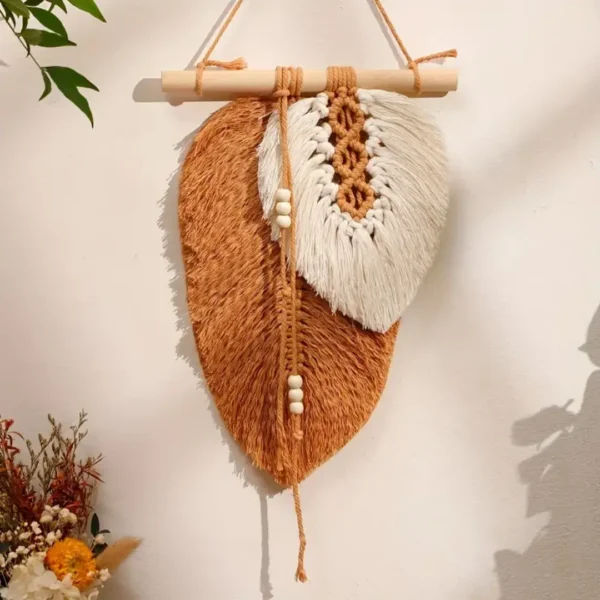 TAP-013-tercero Mini Hojas Macramé Boho 20x40cm