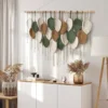 Tapiz Macramé con Hojas Multicolor 100x80cm