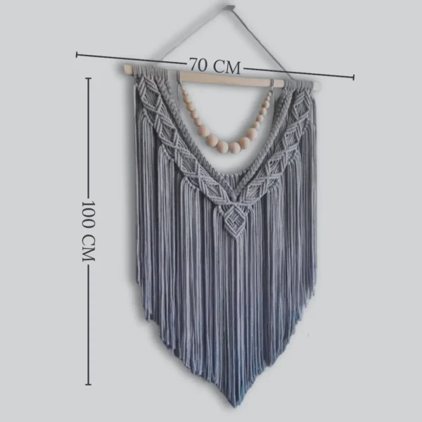 TAP-021-final Tapiz Macramé Elegante Verde Petroleo 70x100cm