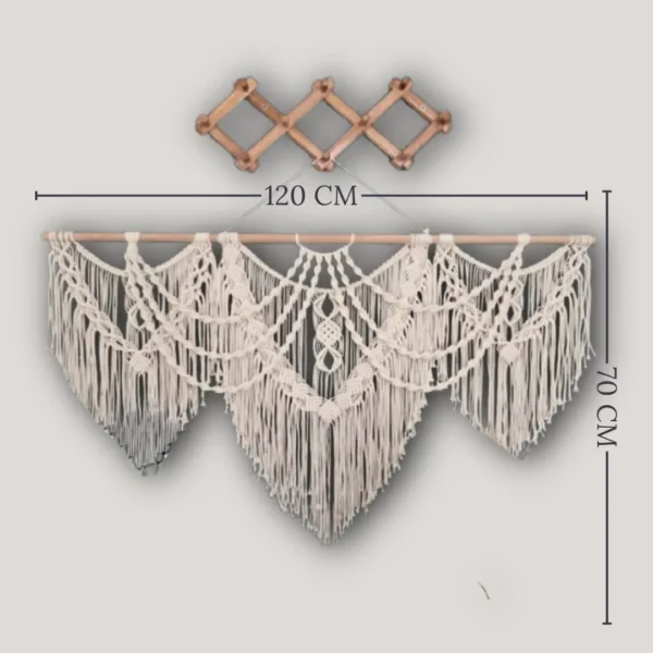 Tapiz Macramé 3 cuerpos 120x70cm