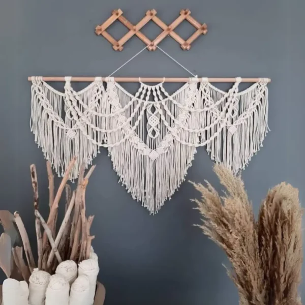 Tapiz Macramé 3 cuerpos 120x70cm